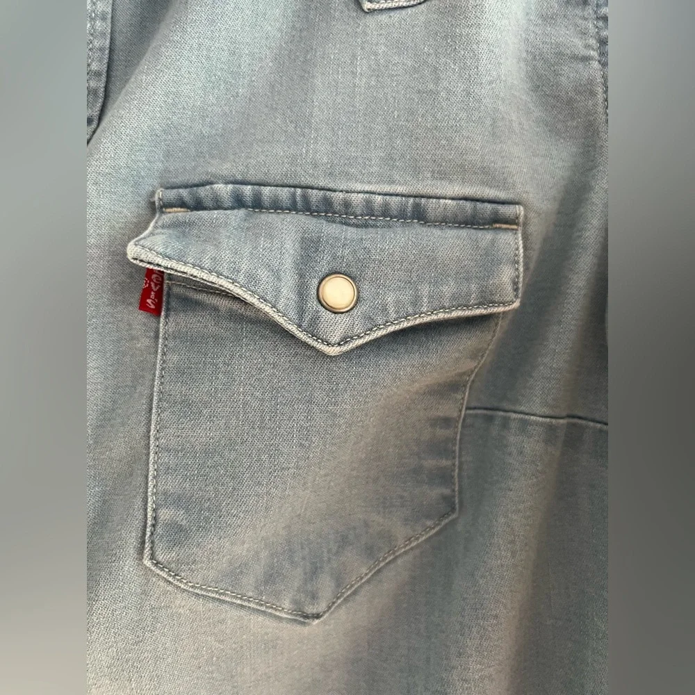 Levi’s essential western denim tailored fit shirt size M - Picture 6 of 12